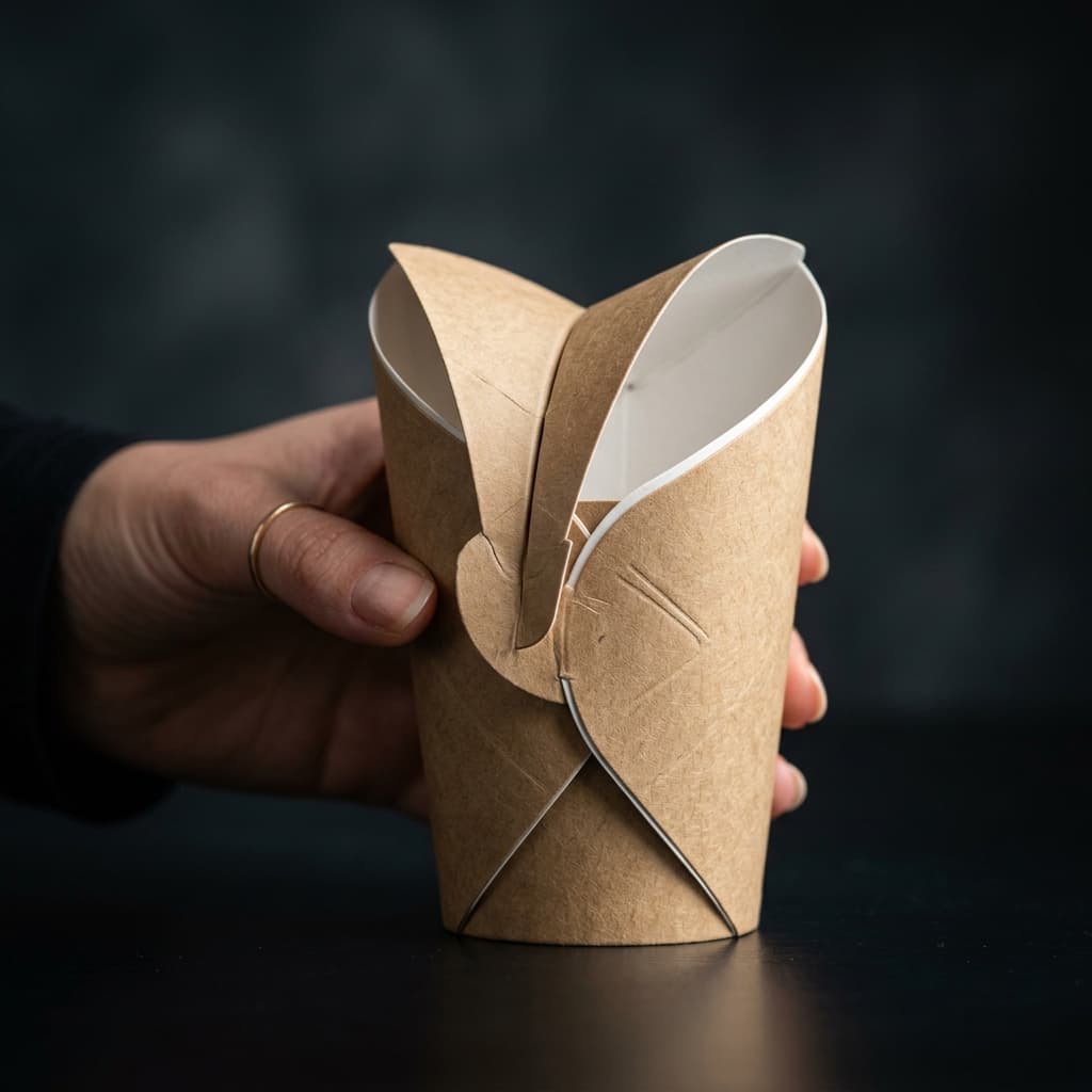 Calïx Cup — Foldable Wing Closure Demonstration